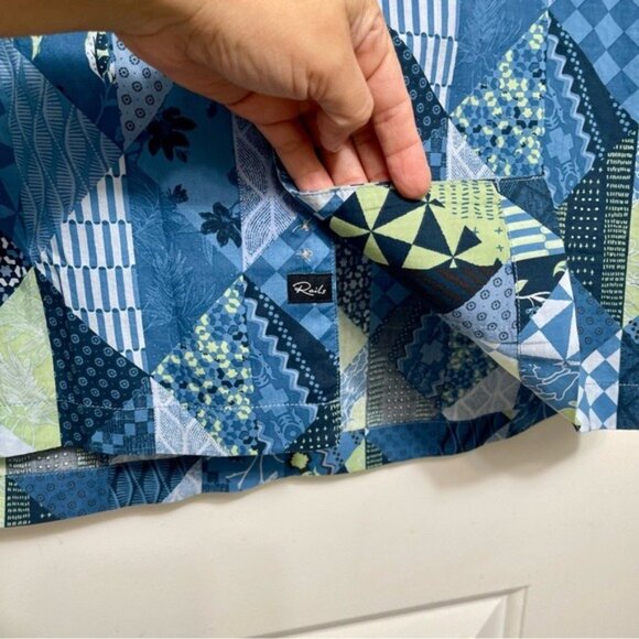 New RAILS  Moreno Shirt Triangle Patchwork Shadow Size L - Picture 9 of 15